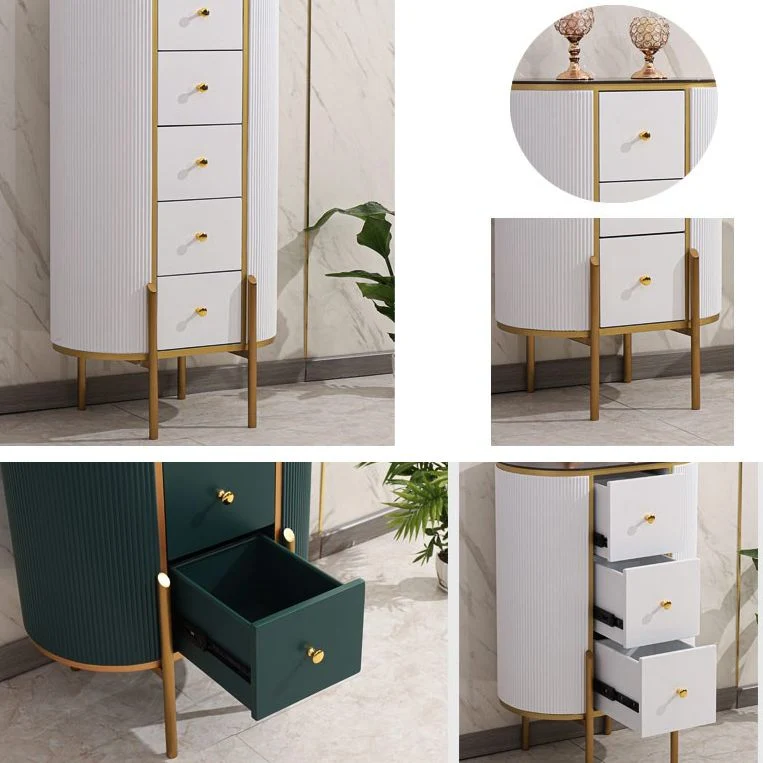 Hedendaags Style Stone Buffet Sideboard 23.6"L Dining Room Buffet Server Drawer Grijze Waslaag 24l