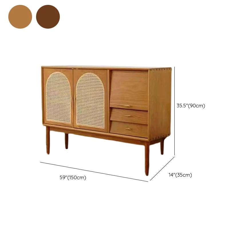 Houten Sideboard Modern Minimalist Home Buffet Drawers and Cabinets Stofbestendig 51l