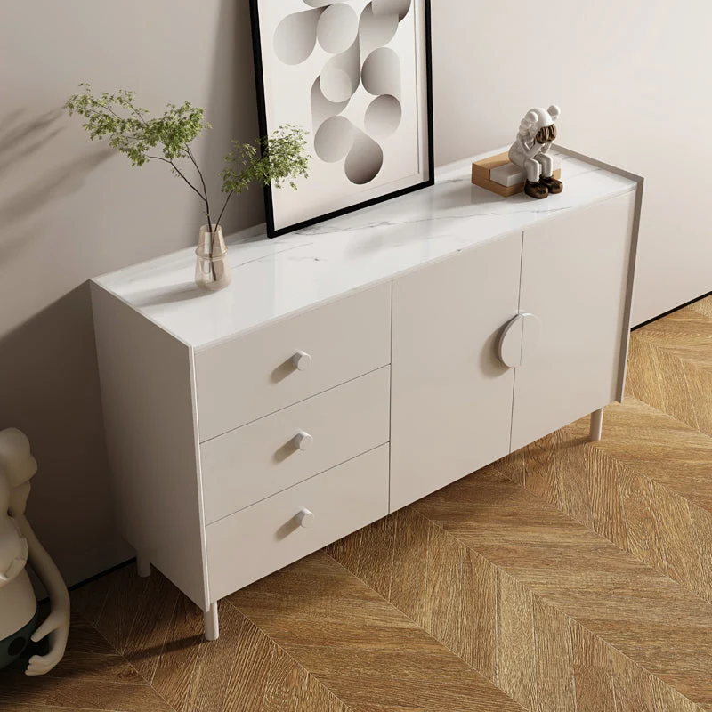 Industrieel 3-drawer Sideboard Table Pine Effen Wood Sideboard Cabinet Kitchen 47l