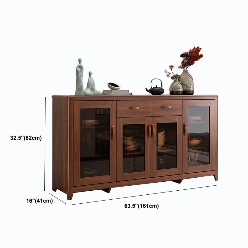 Industrieel Contemporary Side Board Cappuccino Engineered Wood Sideboard Dining Room 32l