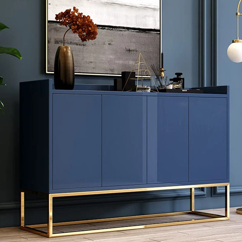 Industrieel Matte Finish Grenen Wood Buffet Modern Indoor Sideboard Metal Legs 35l