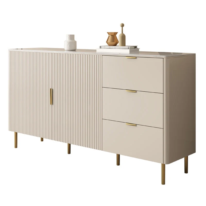 Industrieel Stone Buffet Table Glam Style Buffet Sideboard Cabinets and Drawers 47l
