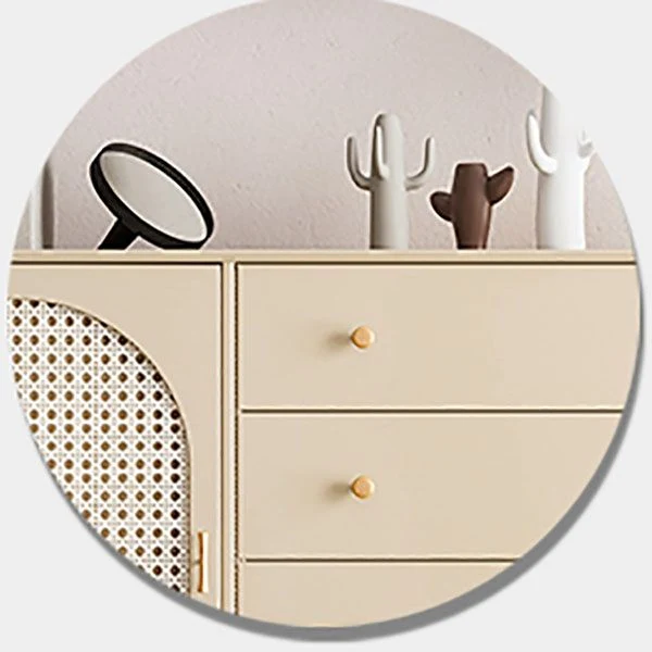 Ivoor Faux Wood Sideboard Drawers Glam Indoor Dining Buffet Cabinets 47l