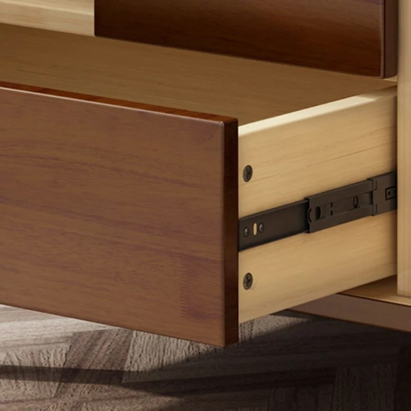 Landelijk Contemporary Buffet Sideboard Eenkleurig Wood 38.4"H Side Board Cabinets and Drawers Walnut