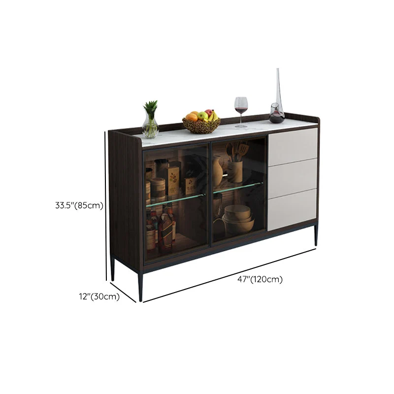 Landelijk Contemporary Sideboard Stone Sideboard Cabinet Lights Kitchen 47l