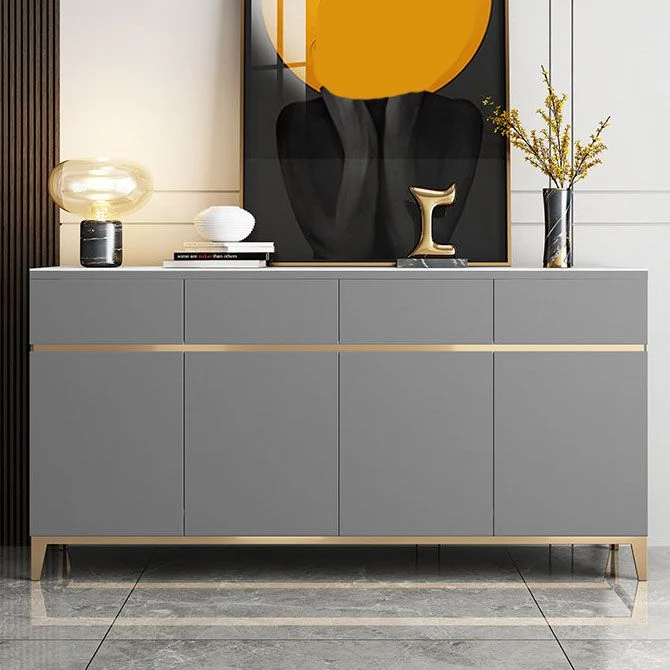 Landelijk Glam Buffet Stand Drawers Wood and Stone Buffet Sideboard 47l