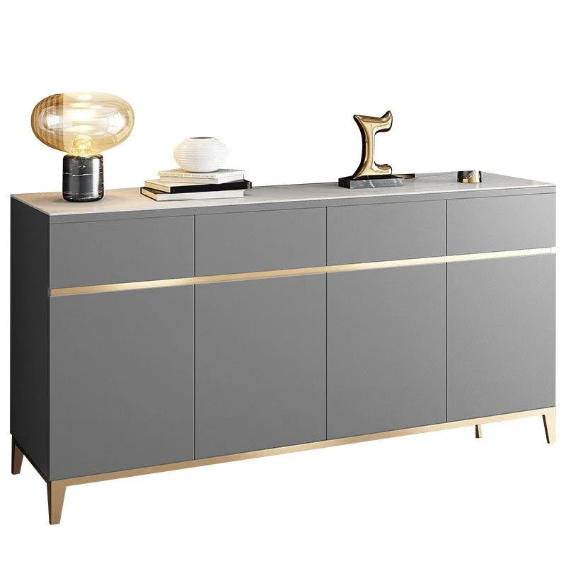 Landelijk Glam Buffet Stand Drawers Wood and Stone Buffet Sideboard 47l