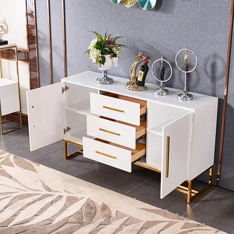 Landelijk Glam Sideboard Buffet 2 Doors and 3 Drawers Cabinets Buffet Sideboard 47l