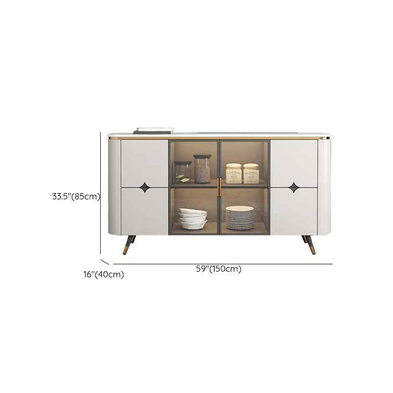 Landelijk Glam Sideboard Cabinet Drawers Natuurtint Sideboard Table Kitchen 47l