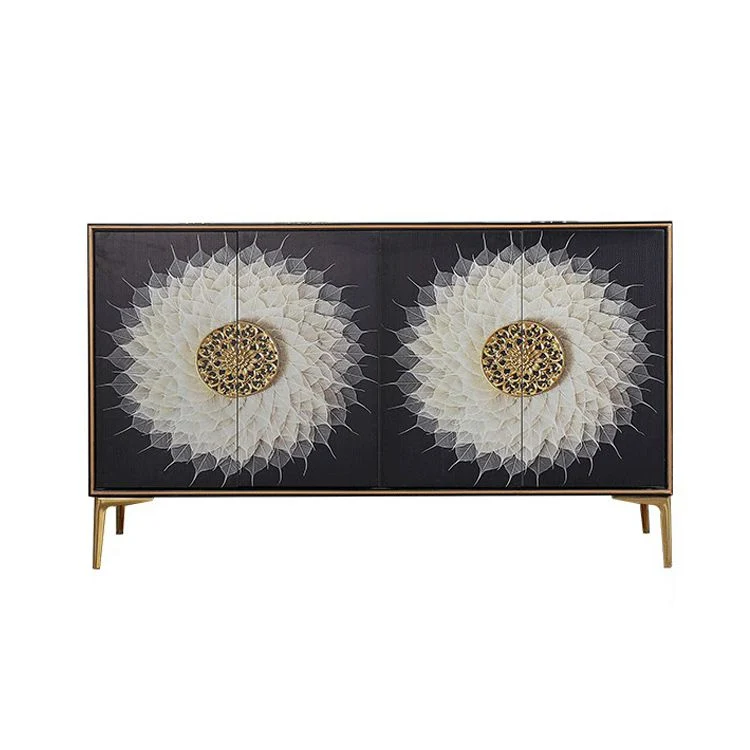 Landelijk Glam Sideboard Engineered Wood Sideboard Doors Living Room 31l