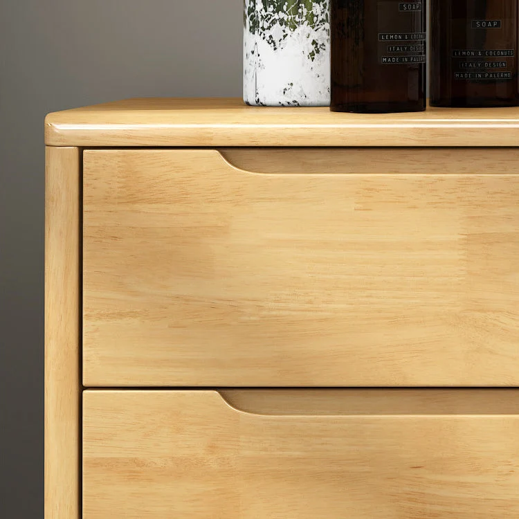 Landelijk Modern Rubber-wood Eenkleurig Wood Side Board Living Room Buffet/Console Drawers Natural