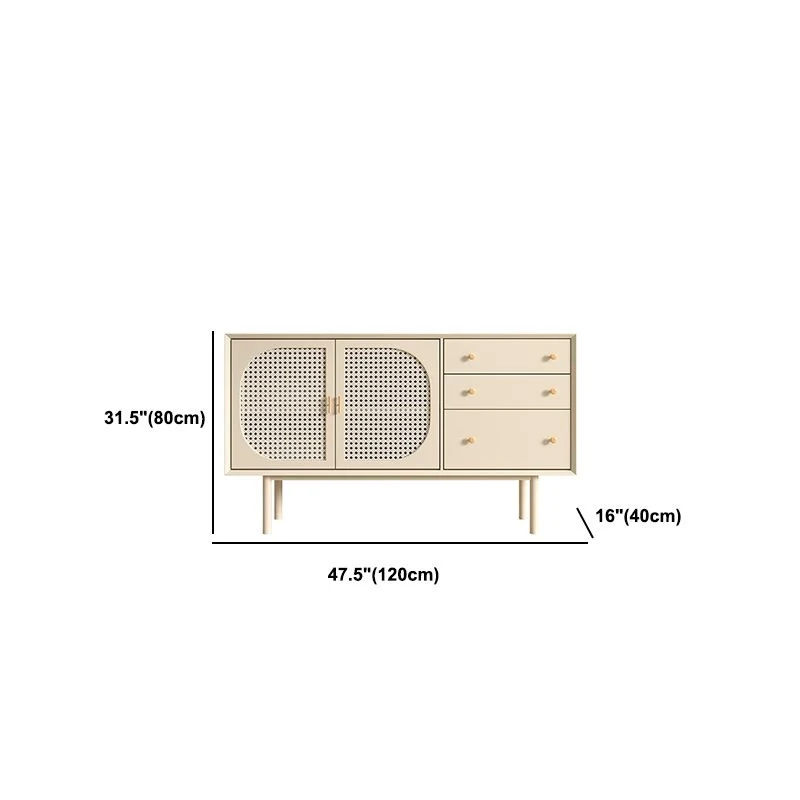 Lichtbruin Contemporary Dining Buffet Kitchen Sideboard Cabinets 47l