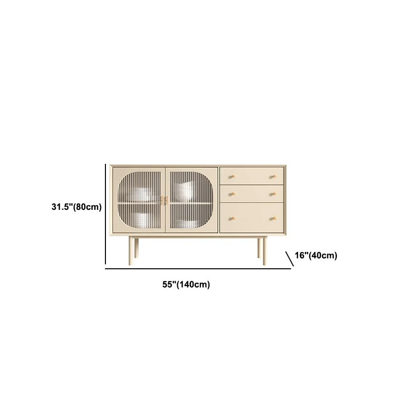 Lichtbruin Contemporary Dining Buffet Kitchen Sideboard Cabinets 47l
