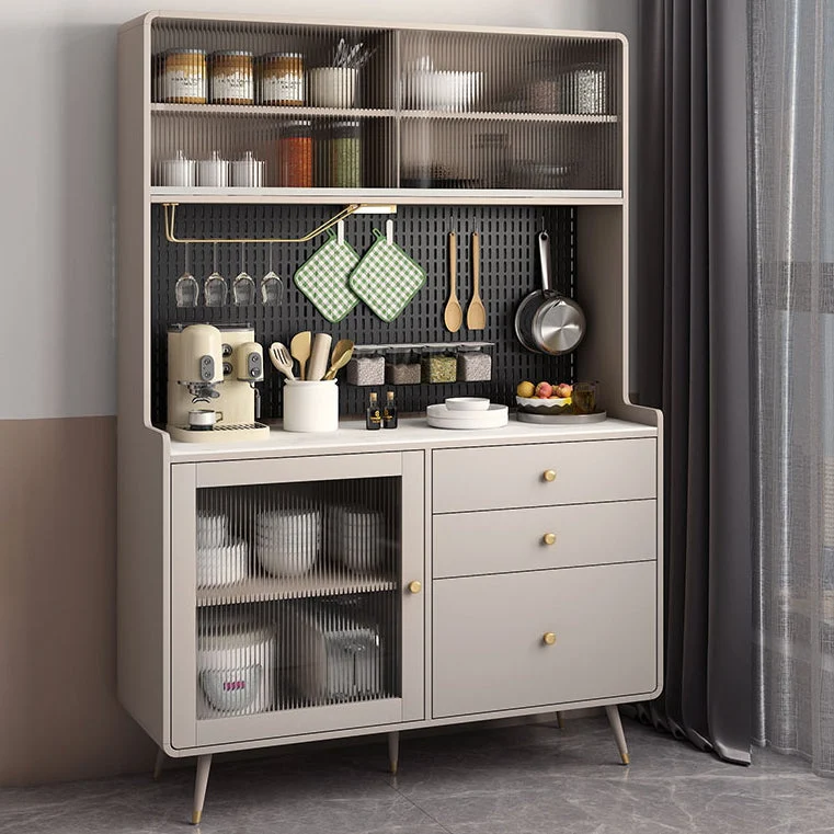 Living Room Dining Buffet Strak Stone and Engineered Wood Buffet Sideboard 31l