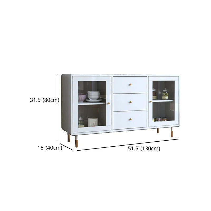 Luxe Storage Sideboard Wooden Rectangle Sideboard Dining Room met Stoelen Set 24l