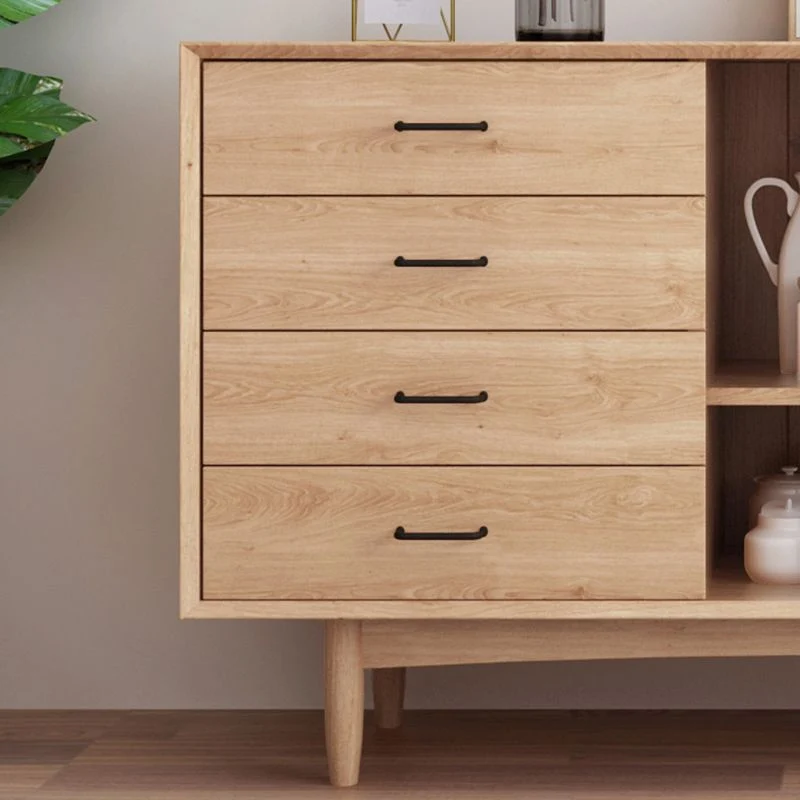 Makkelijk Wood Sideboard 4 Drawer 2 Doors Cupboard Living Room 47l