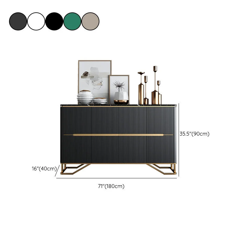 Massief Glam Buffet Table Stone Sideboard Table Legs Kitchen 63l