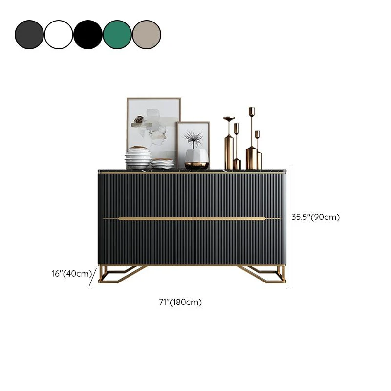 Massief Glam Buffet Table Stone Sideboard Table Legs Kitchen 63l