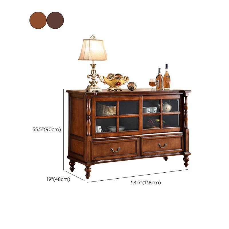 Massief Modern Style Sideboard Stevig Wood Side Board Drawer and Door 39l
