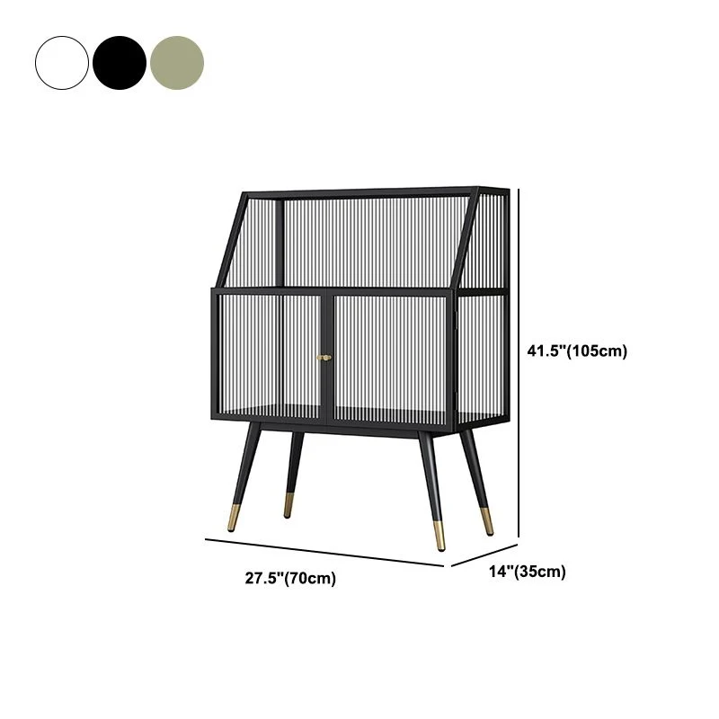 Matte Finish Glass Dining Buffet Strak Indoor Sideboard Cabinets voor 6 Personen 24l