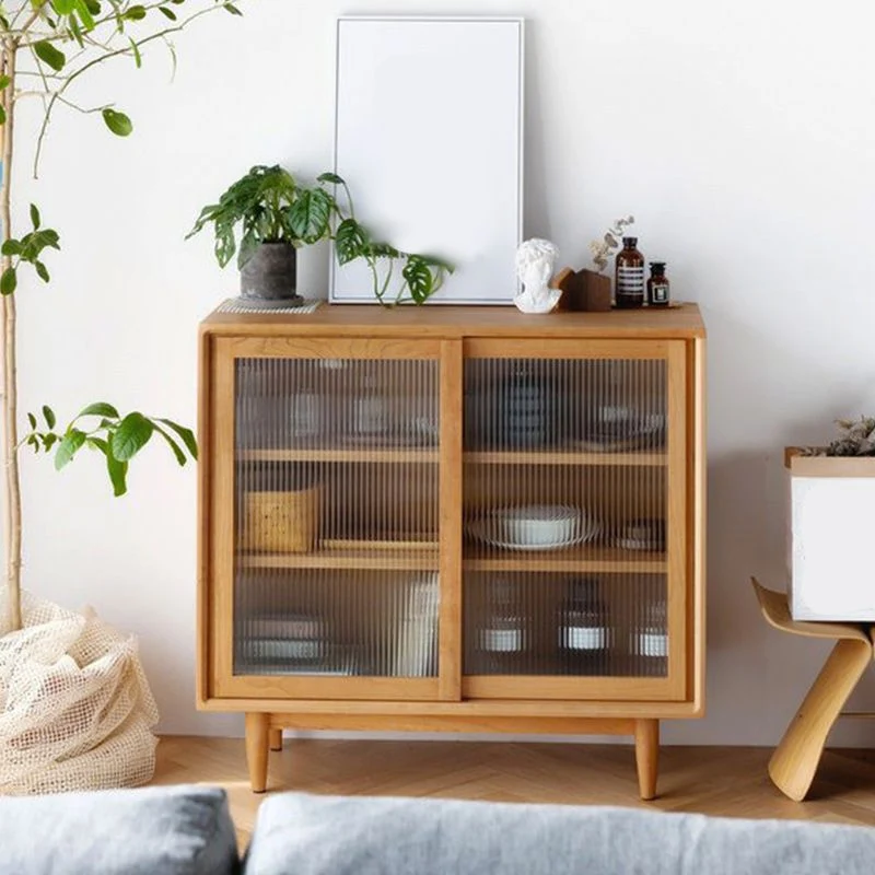 Matte Finish Modern Dining Buffet Kitchen Sideboard Van hout Legs Gemakkelijk Schoon te Maken 24l