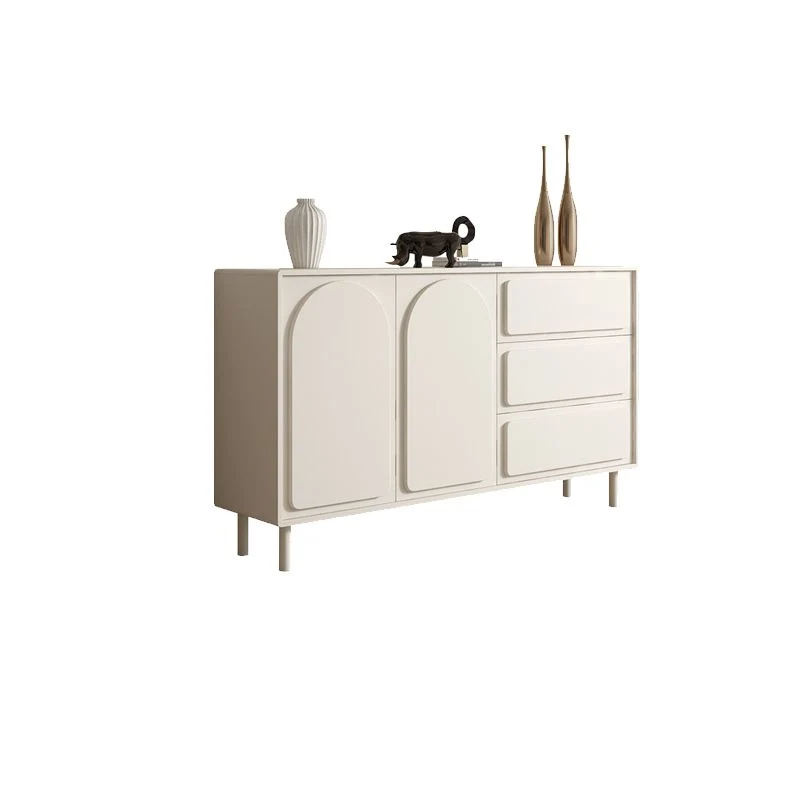 Melkwit Engineered Wood Buffet Server Modern Sideboard Drawers met Stoelen Set 39l