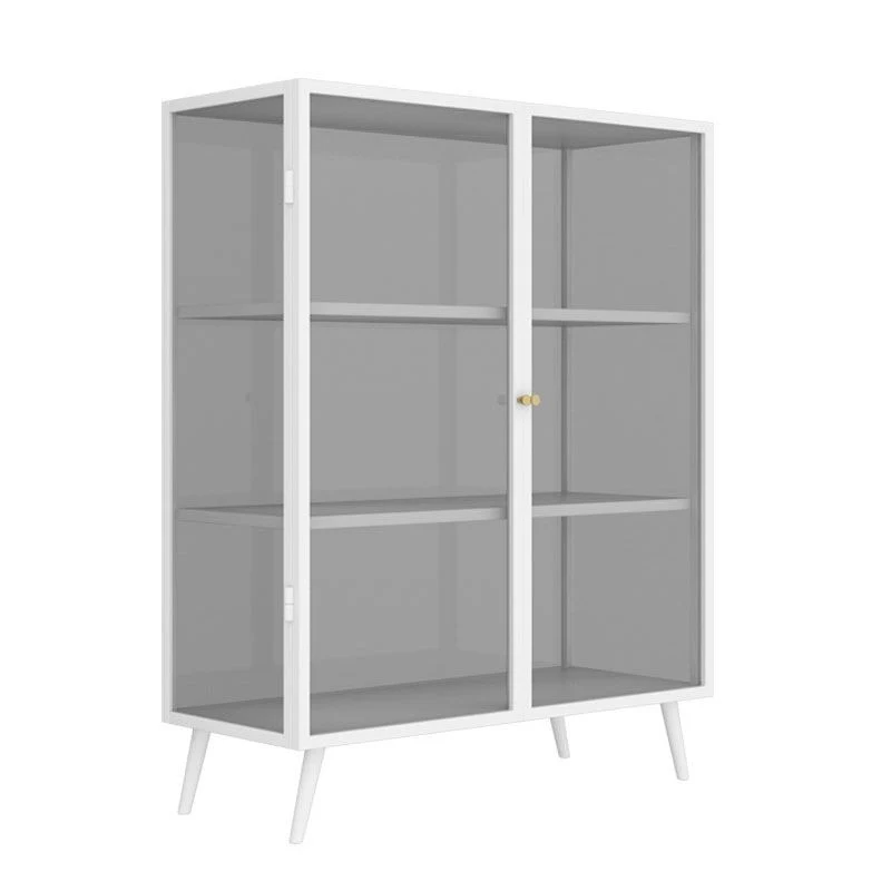 Metal Sideboard Glaswerk Doors Contemporary Dining Server Cabinets 31l