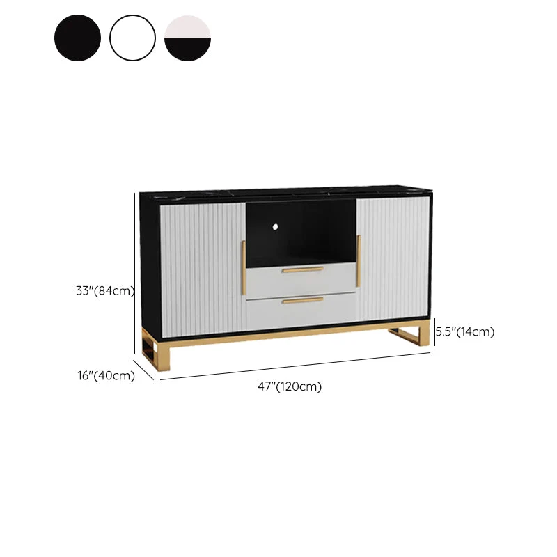Minimalistisch 2-Door Sideboard Cabinet Drawers Glam Buffet Sideboard Home 47l