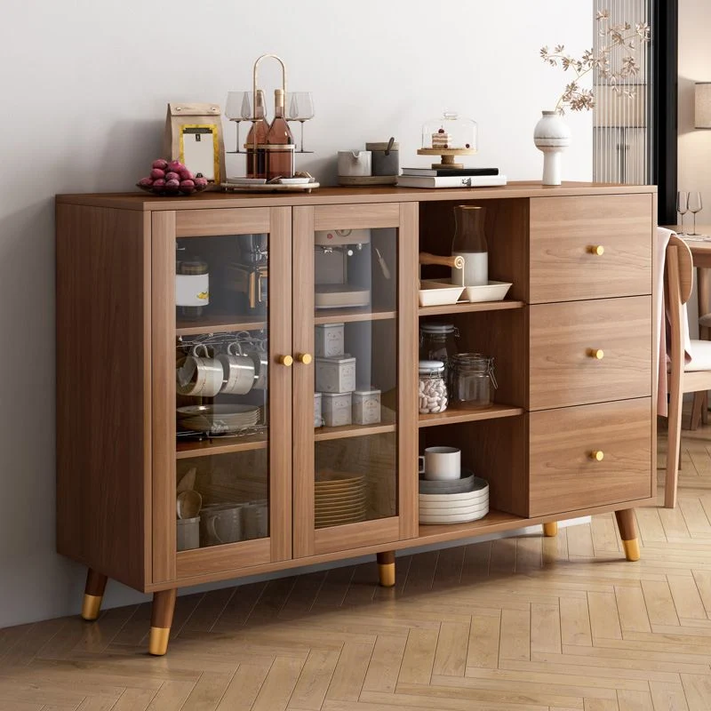 Minimalistisch Contemporary Buffet Sideboard Wood Buffet Stand Cabinets and Drawer 39l