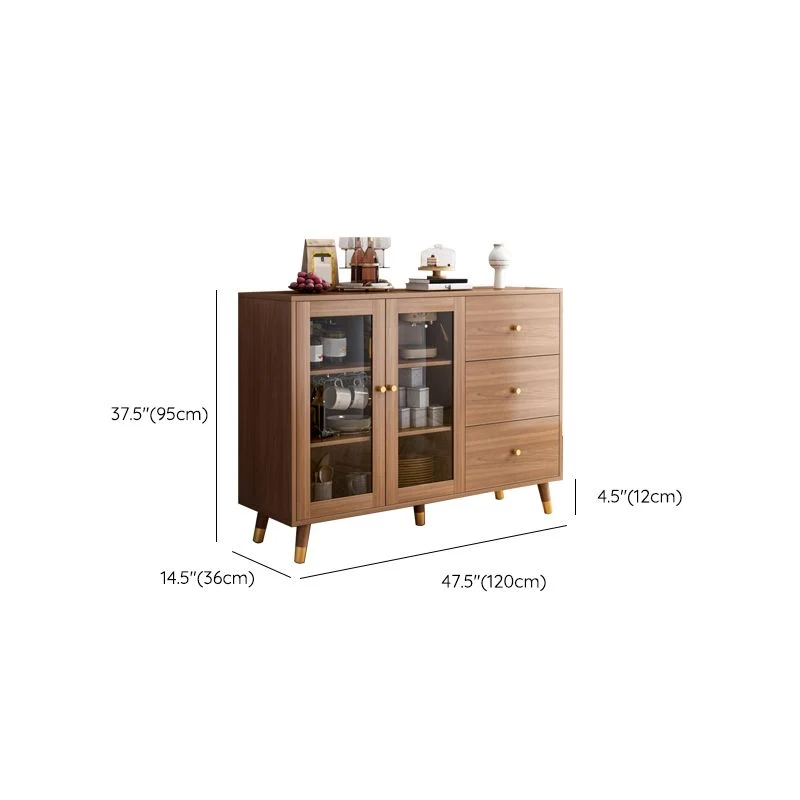 Minimalistisch Contemporary Buffet Sideboard Wood Buffet Stand Cabinets and Drawer 39l