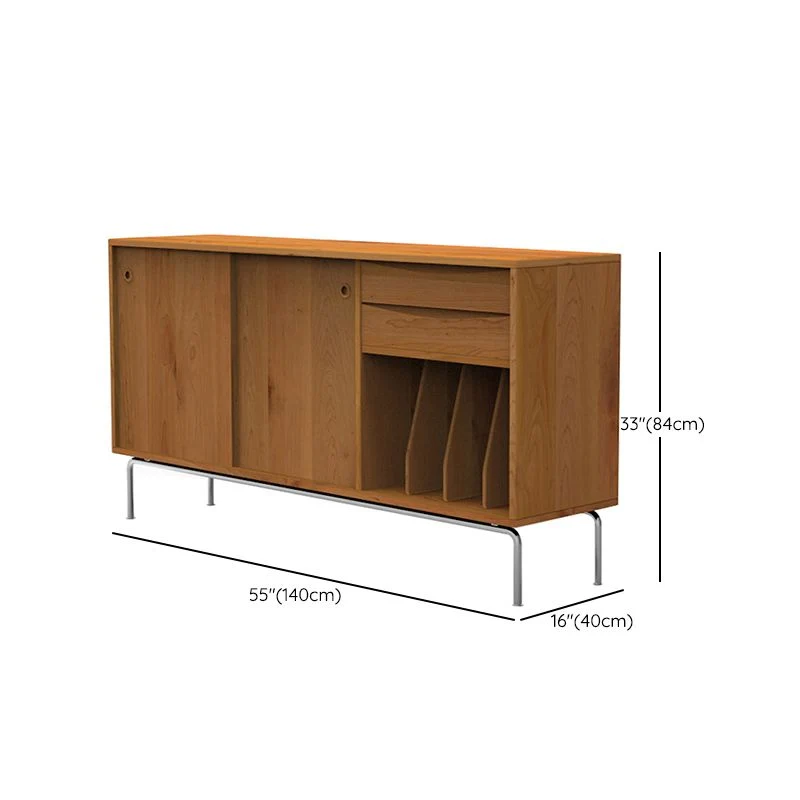 Minimalistisch Contemporary Style Dining Buffet Uni Wood Sideboard Cabinets and Drawers 47l