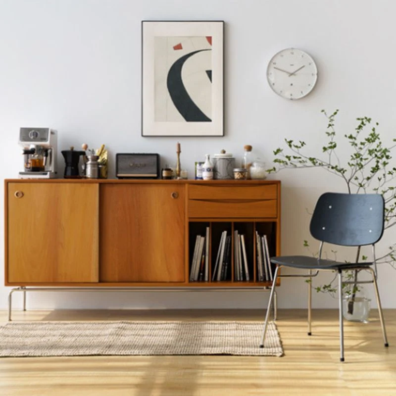 Minimalistisch Contemporary Style Dining Buffet Uni Wood Sideboard Cabinets and Drawers 47l