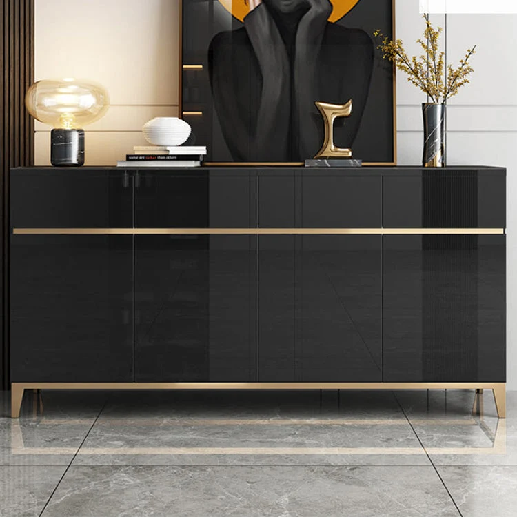 Minimalistisch 4 Drawer Buffet Sideboard Engineered Wood and Stone Sideboard Table 47l