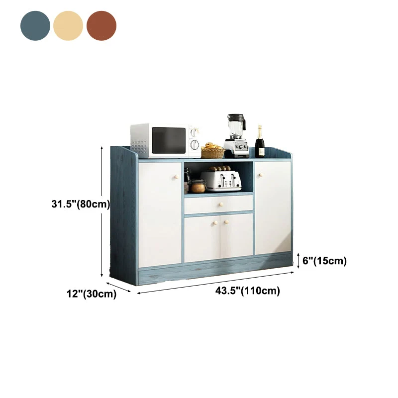 Minimalistisch Eigentijds Style Side Board Engineered Wood Drawers and Storage Sideboard Kitchen 43l