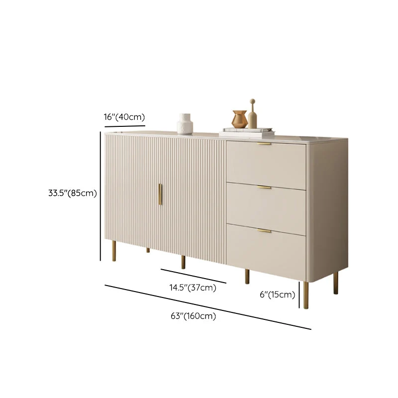 Minimalistisch Glam Sideboard Cabinet Stone Sideboard Table Drawers Kitchen 47l