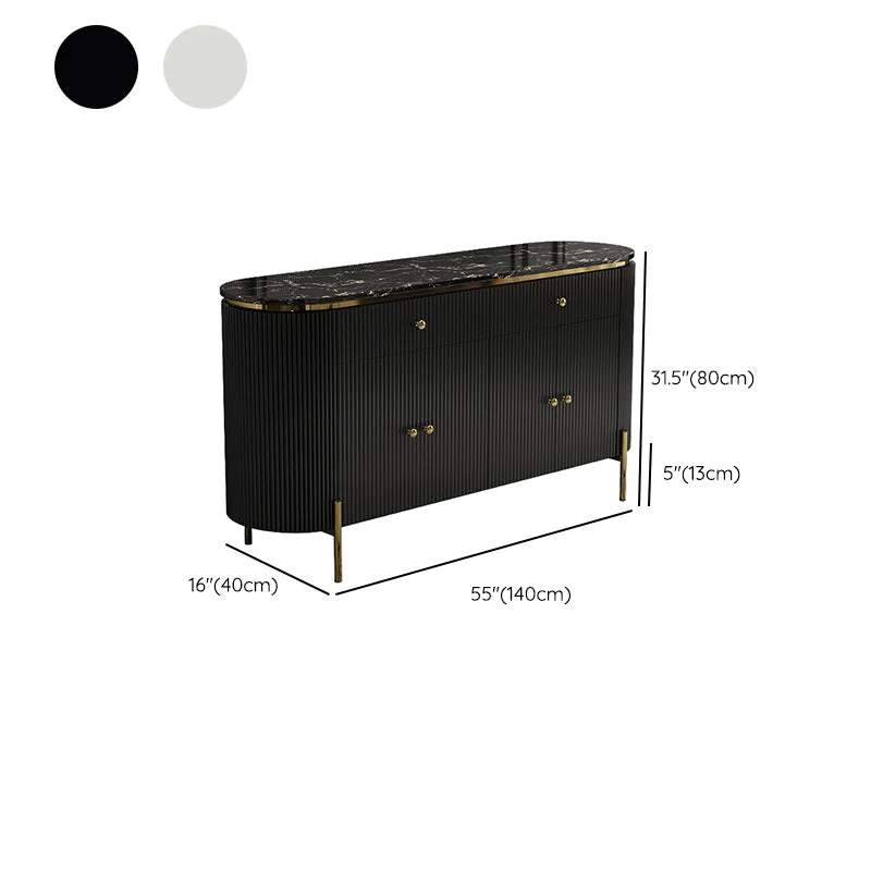 Minimalistisch Glam Style Sideboard Buffet Faux Marble Cabinets Buffet Sideboard 39l