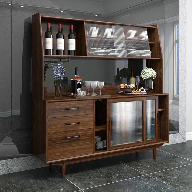 Modern Buffet Sideboard Eenkleurig Wood Sideboard Cabinets and Cabinets Grijze Waslaag 47l