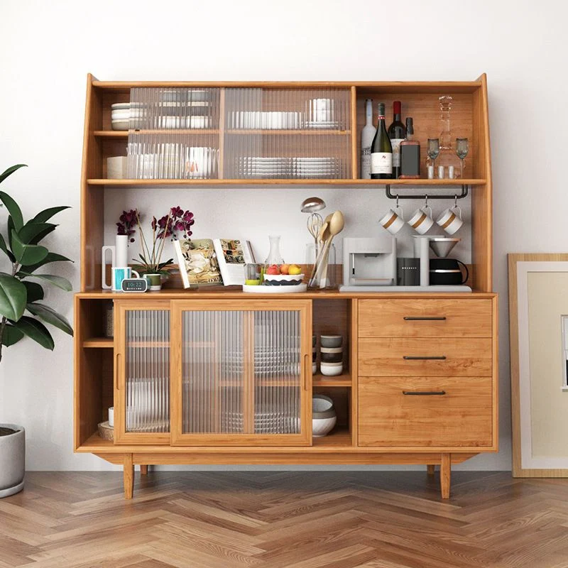 Modern Buffet Sideboard Eenkleurig Wood Sideboard Cabinets and Cabinets Grijze Waslaag 47l