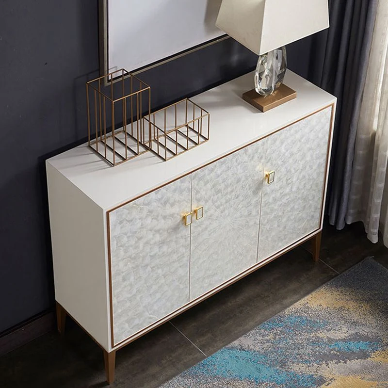Modern Living Room Buffet Wood and Van metaal Sideboard Buffet White 180 x 90 cm 21l
