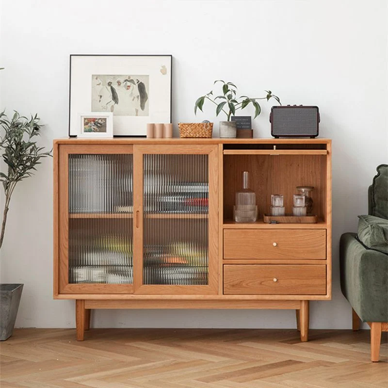 Modern Sideboard Buffet Cabinets Pine Eenkleurig Wood Adjustable Shelving Buffet Sideboard 39l