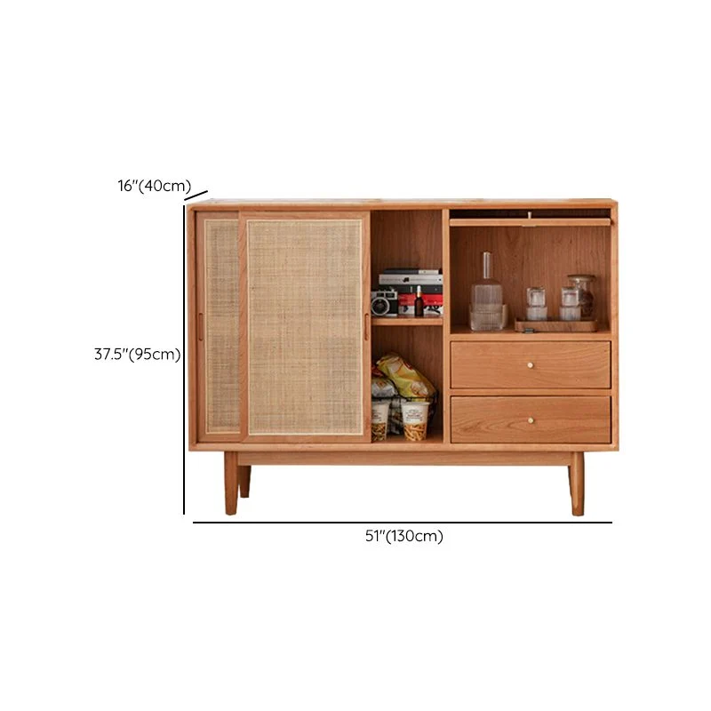 Modern Sideboard Buffet Cabinets Pine Eenkleurig Wood Adjustable Shelving Buffet Sideboard 39l