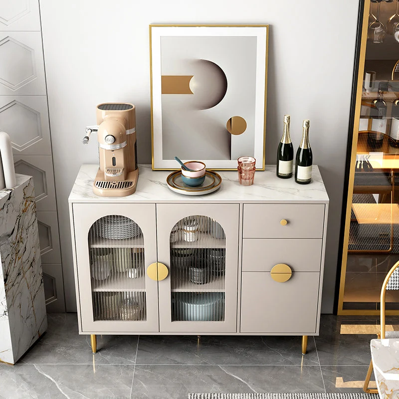 Modern Sideboard Buffet Glaswerk Doors Cabinets Sideboard LED Lights 31l