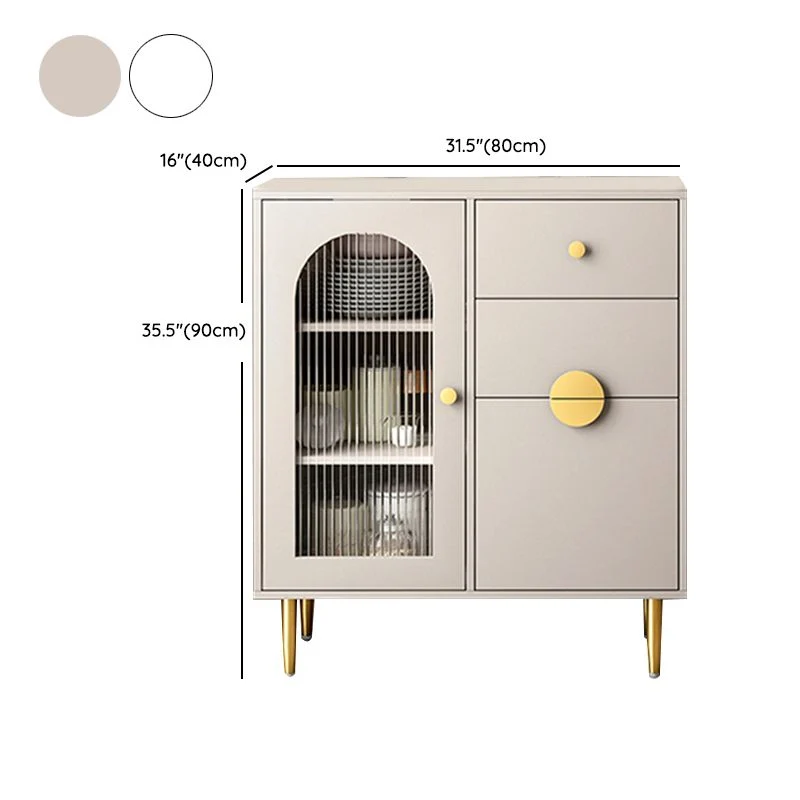 Modern Sideboard Buffet Glaswerk Doors Cabinets Sideboard LED Lights 31l