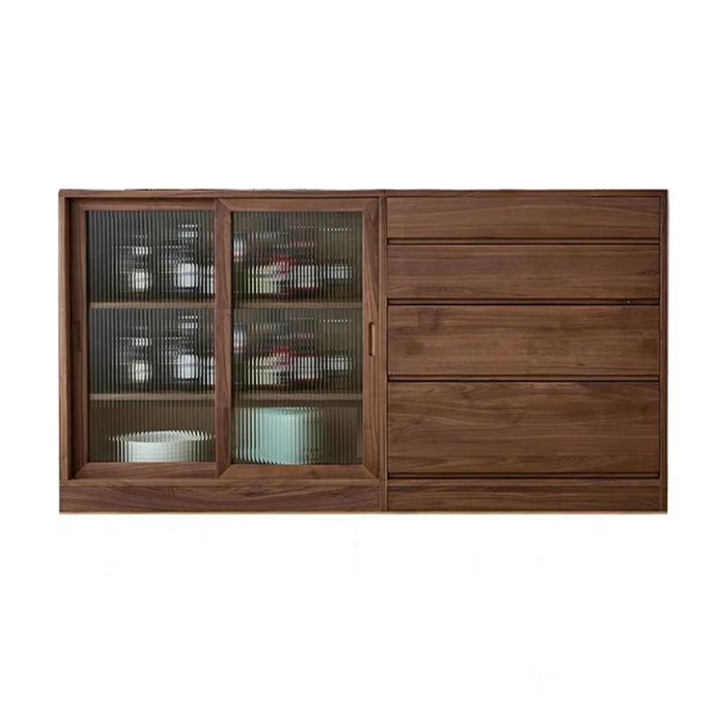Modern Sideboard Cherry Glazen Doors Sideboard Buffet Doors Dining Room 31l