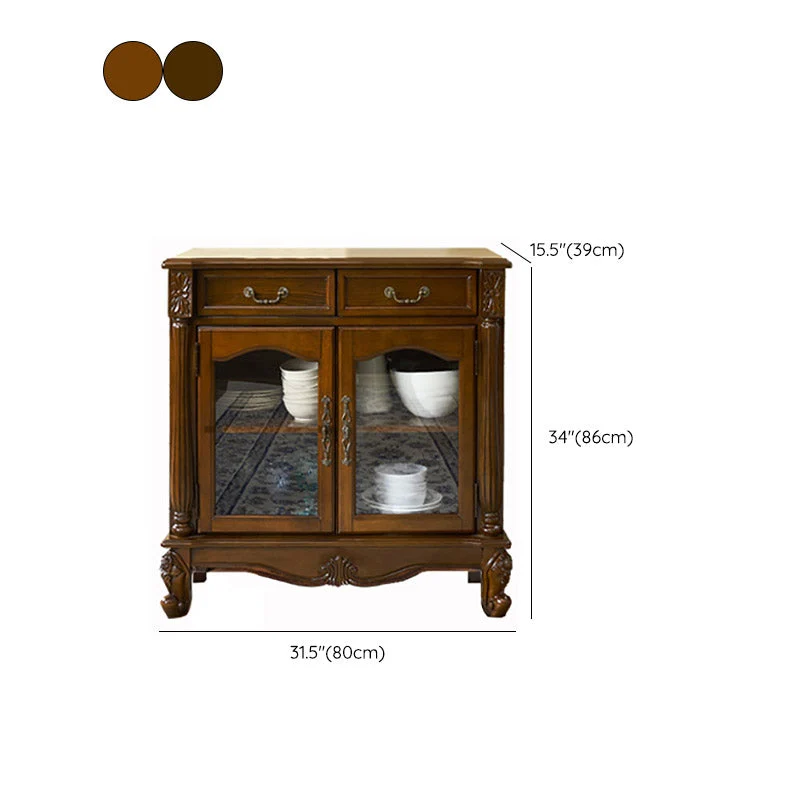 Modern Style Sideboard Massief Wood 2-Door Side Board Kitchen Use Grijze Waslaag 31l
