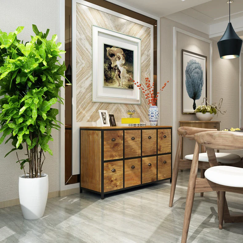 Modern Wood Buffet Sideboard Dining Room 29.5"H Buffet Server Ongemaakt Wood 28l