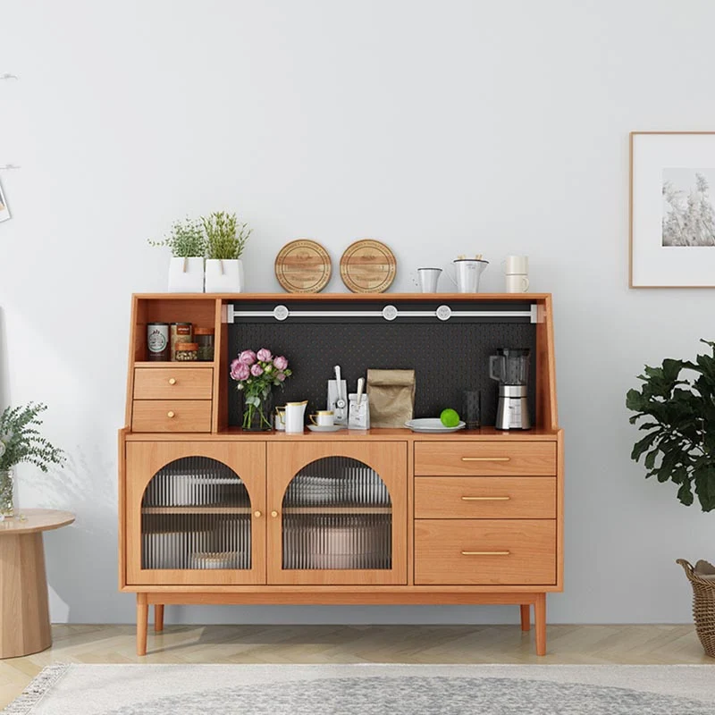 Pine Wood Dining Buffet Home Strak Sideboard Cabinets and Drawers 51l