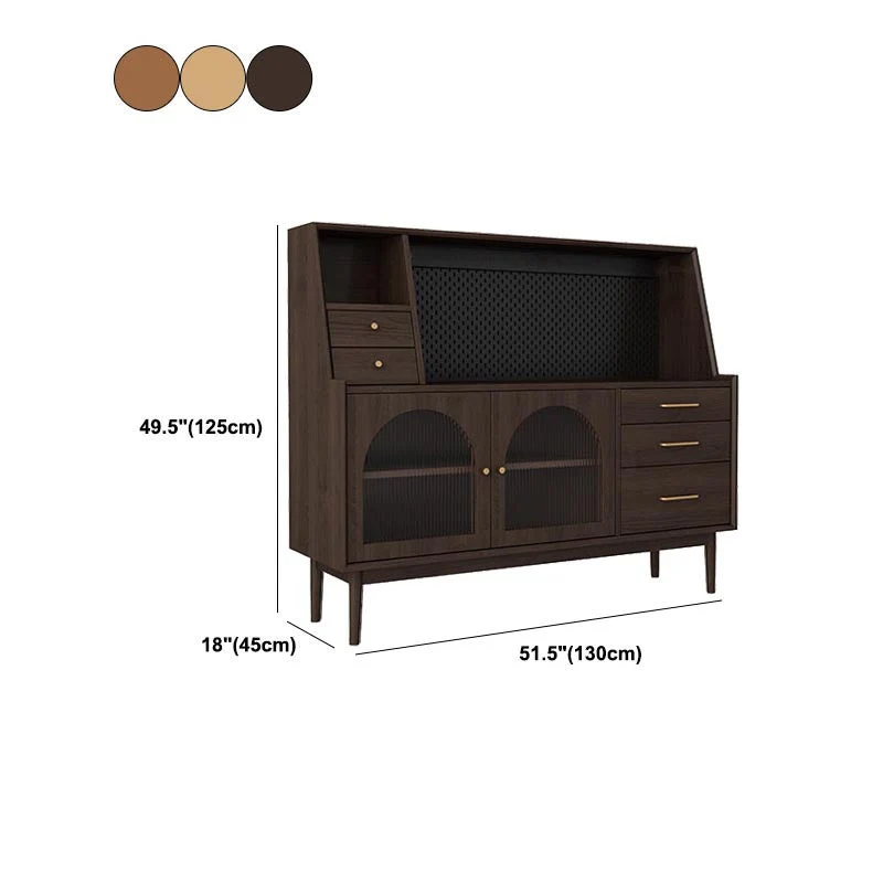 Pine Wood Dining Buffet Home Strak Sideboard Cabinets and Drawers 51l