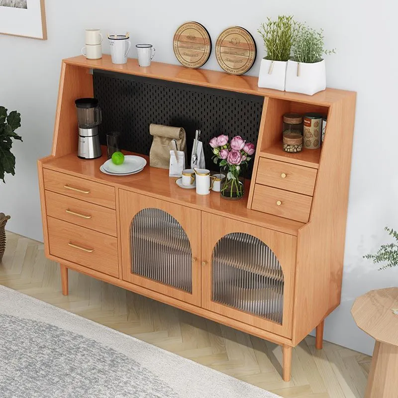Pine Wood Dining Buffet Home Strak Sideboard Cabinets and Drawers 51l