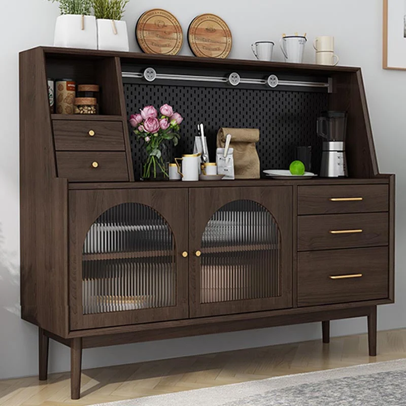 Pine Wood Dining Buffet Home Strak Sideboard Cabinets and Drawers 51l